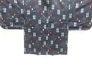 アンティーク　木綿本場久留米絣　井桁絣に抽象模様羽織